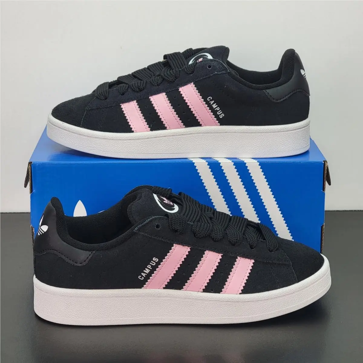 Adidas Campus 00s Women`s Size 9 Athletic Shoes Black Pink Casual Sneakers