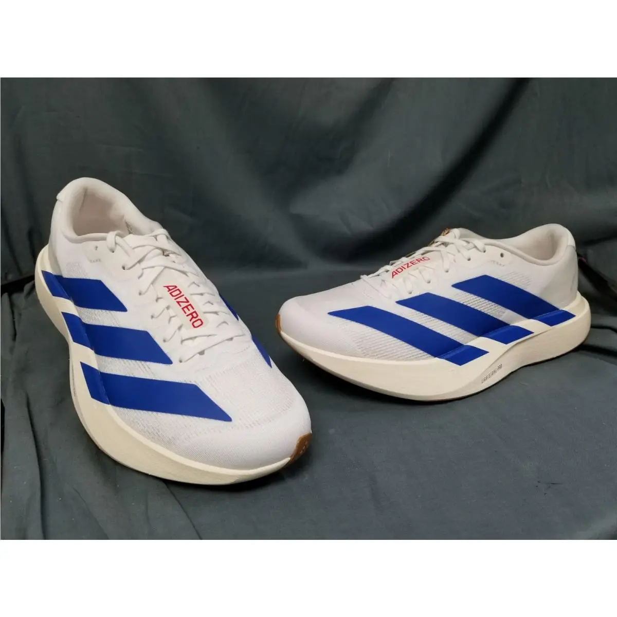 Adidas Adizero Evo SL M White Royal Blue Men`s Size 9