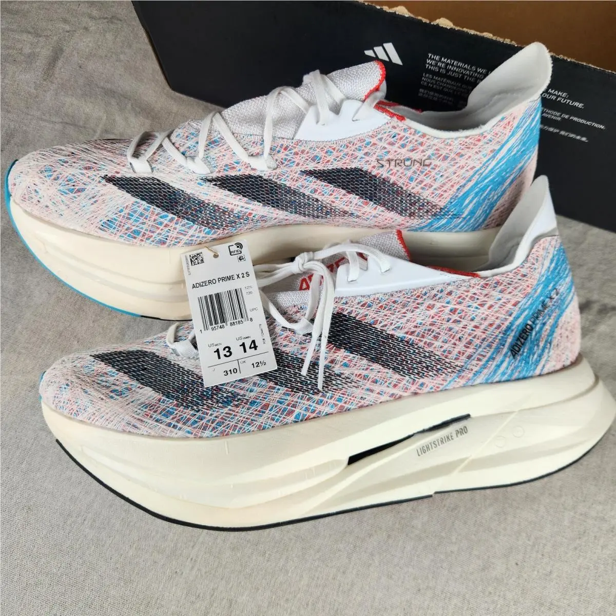 Adidas shoes - adidas Adizero Prime X - Adizero Prime - HP9709 - White, Manufacturer: Cloud White/Core Black/Lucid Cyan 11