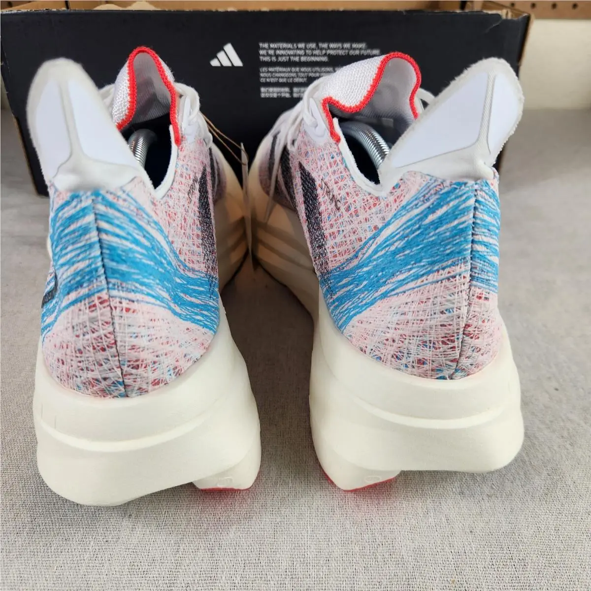 Adidas shoes - adidas Adizero Prime X - Adizero Prime - HP9709 - White, Manufacturer: Cloud White/Core Black/Lucid Cyan 12