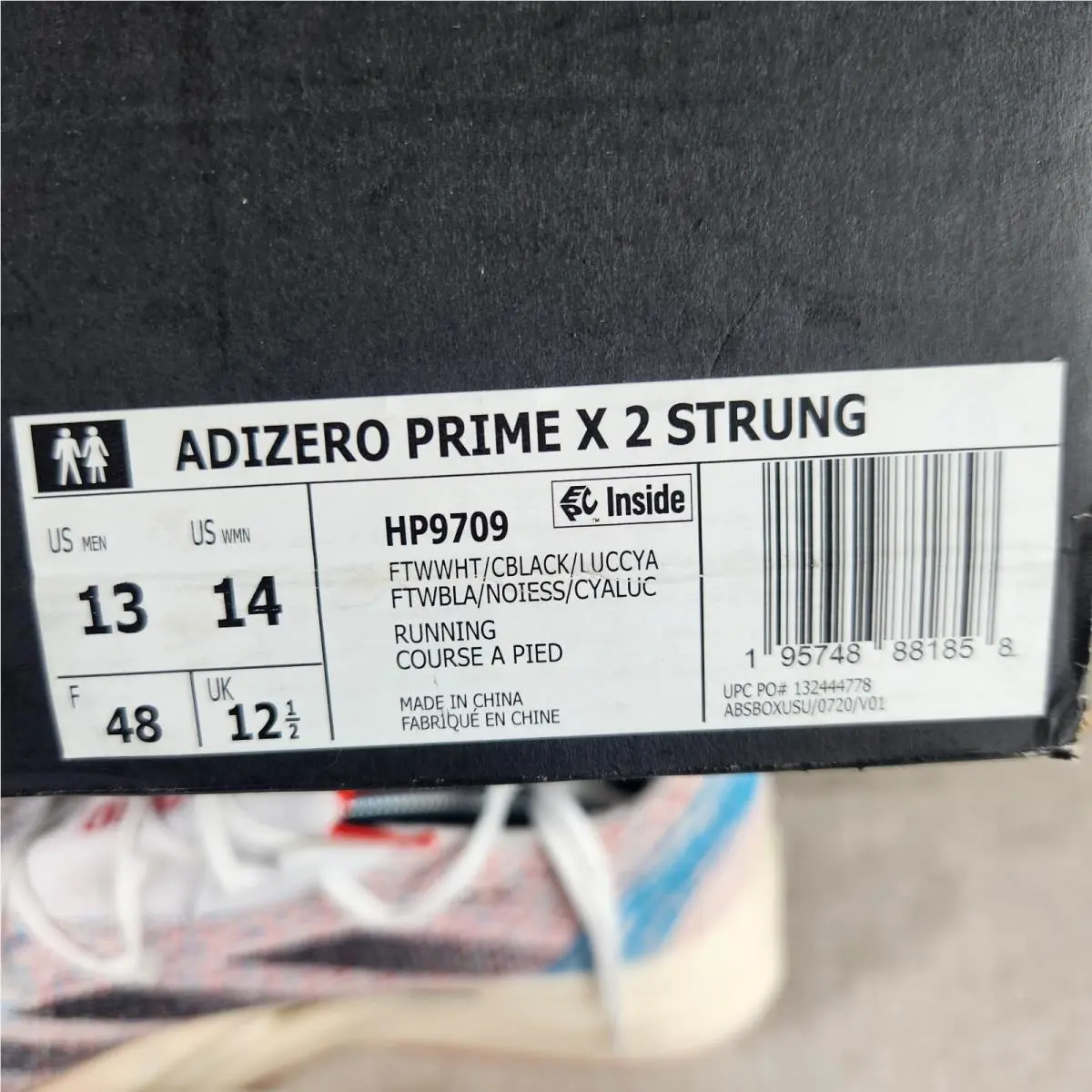 Adidas shoes - adidas Adizero Prime X - Adizero Prime - HP9709 - White, Manufacturer: Cloud White/Core Black/Lucid Cyan 14