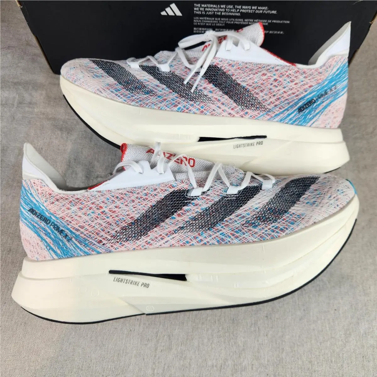 Adidas shoes - adidas Adizero Prime X - Adizero Prime - HP9709 - White, Manufacturer: Cloud White/Core Black/Lucid Cyan 6