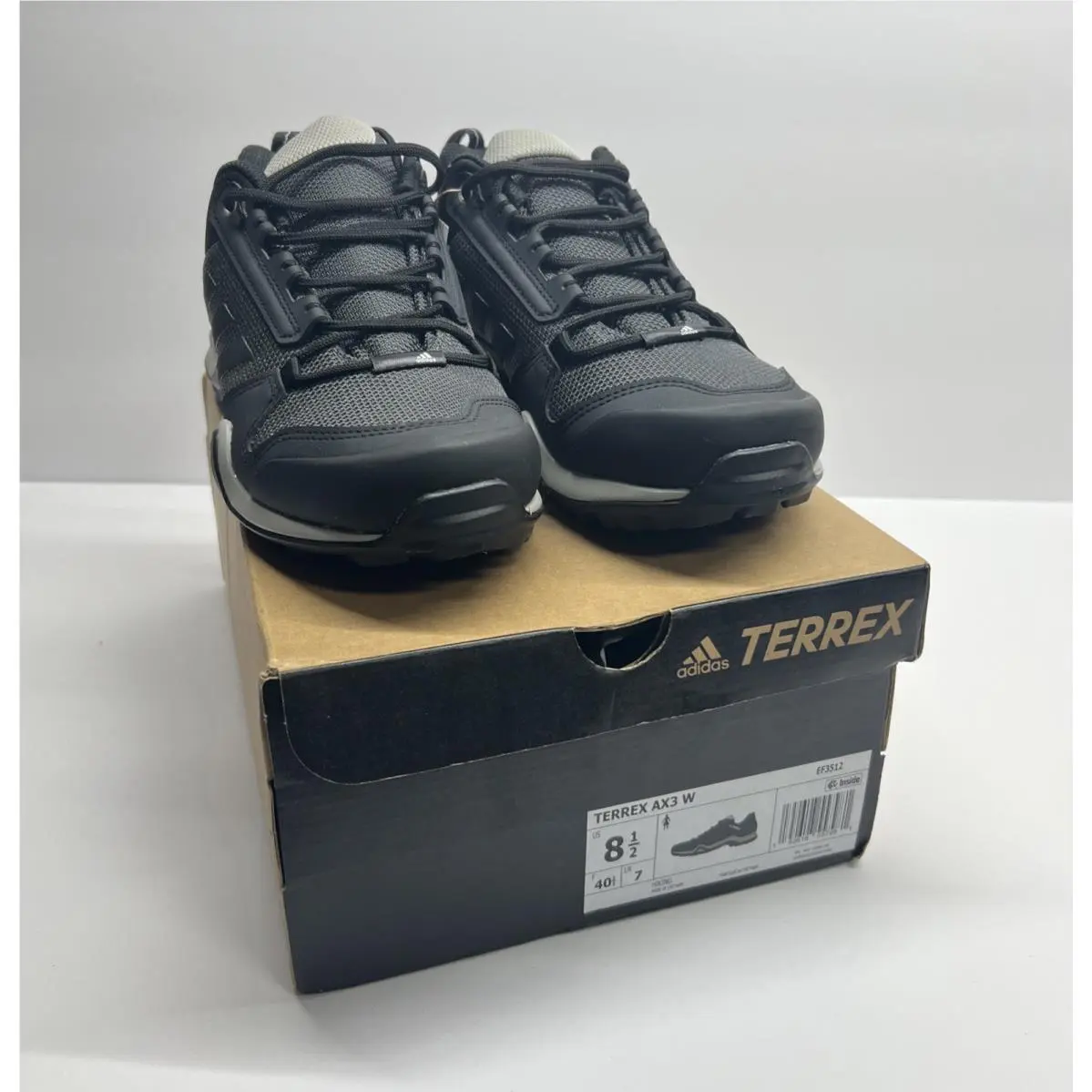 Size 8.5 - Womens Adidas Terrex AX3 Black Grey