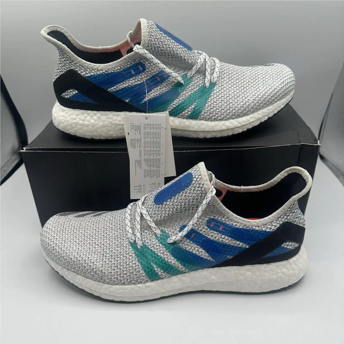 Adidas Boost Speedfactory London Shoes Mens Sz 10 White/green/blue/black AM4LDN