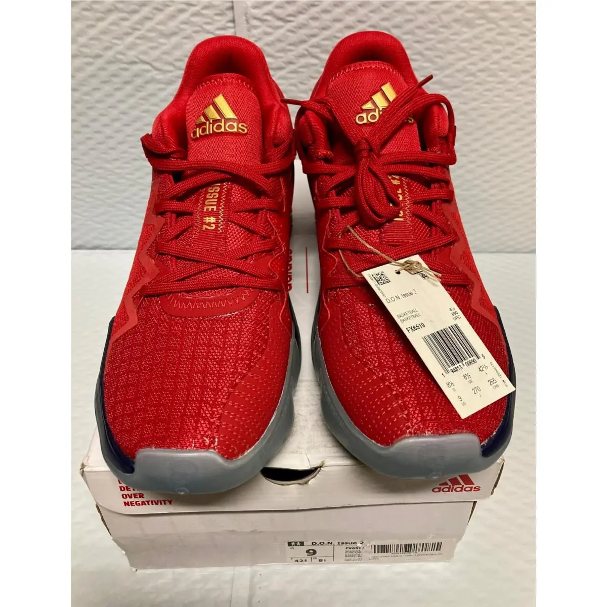 Adidas D.o.n. Issue 2 Marvel Spider-man Basketball Shoes Mens Size 9 Red