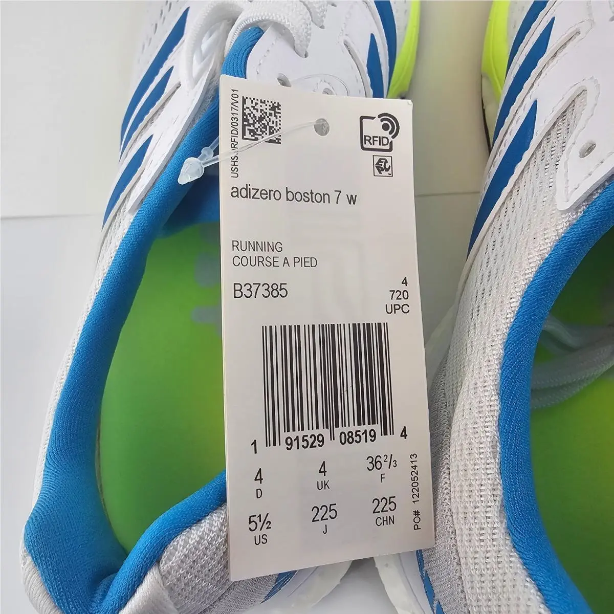 Adidas shoes - adidas adizero boston - adizero boston - B37385 - White (UPC: 191529085194) 6