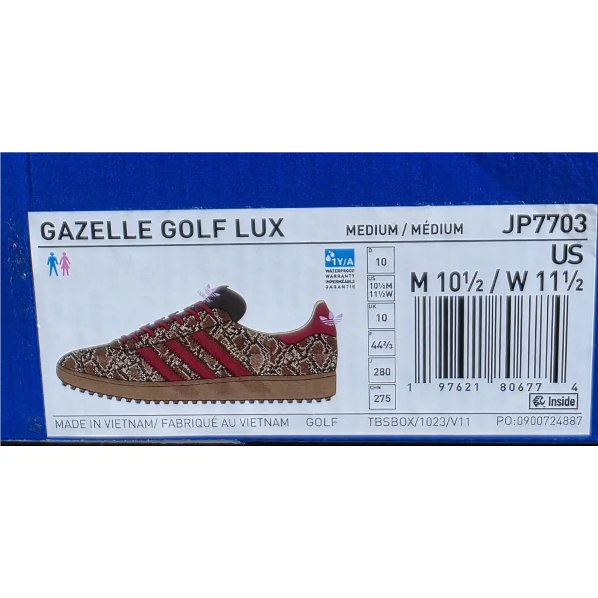 Adidas shoes - adidas Gazelle Golf Lux - Gazelle Golf Lux - JP7703 - Brown (UPC: 197621806774) 8