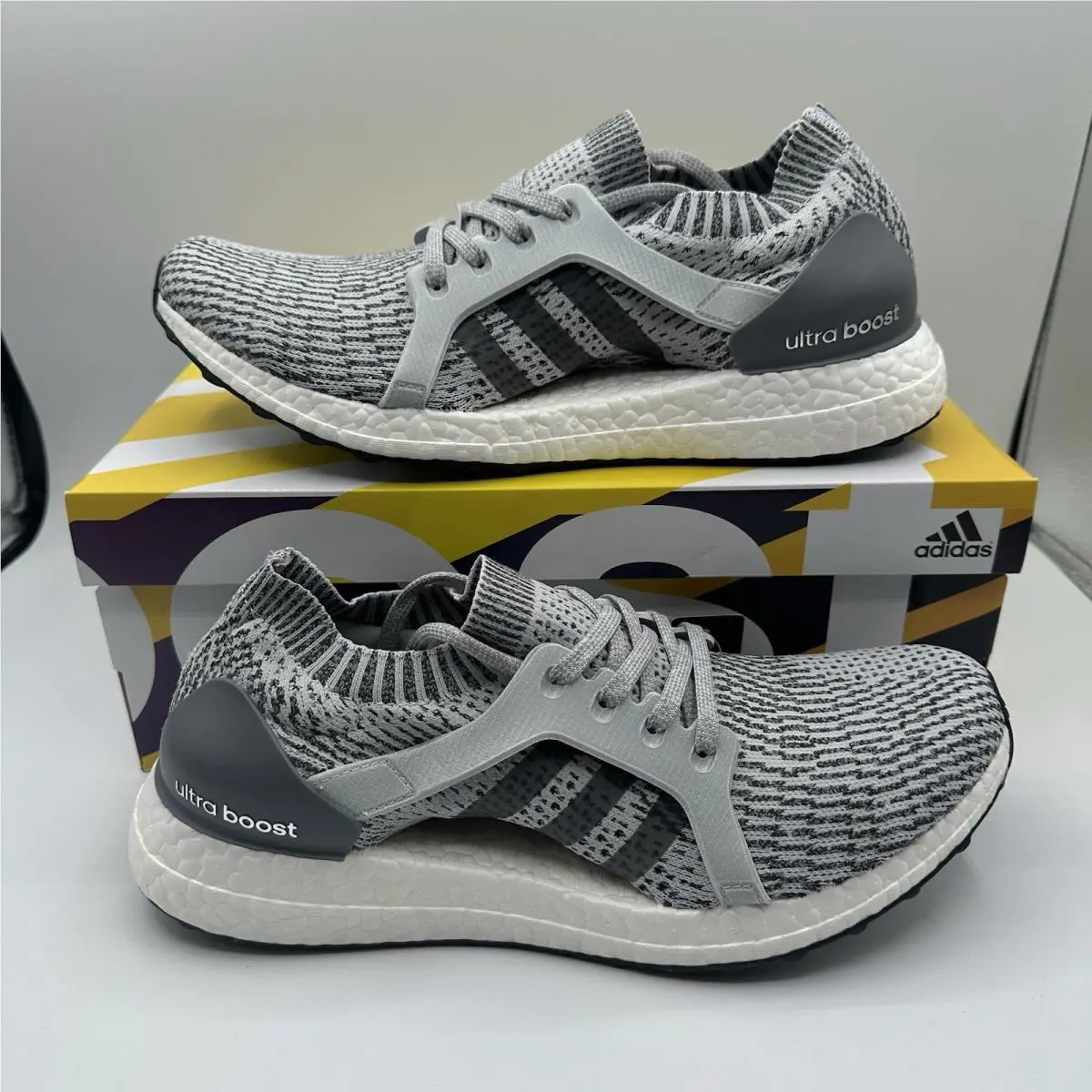 Adidas Ultraboost X Shoes Women`s Size 6 Grey Silver Running Sneakers BB1695