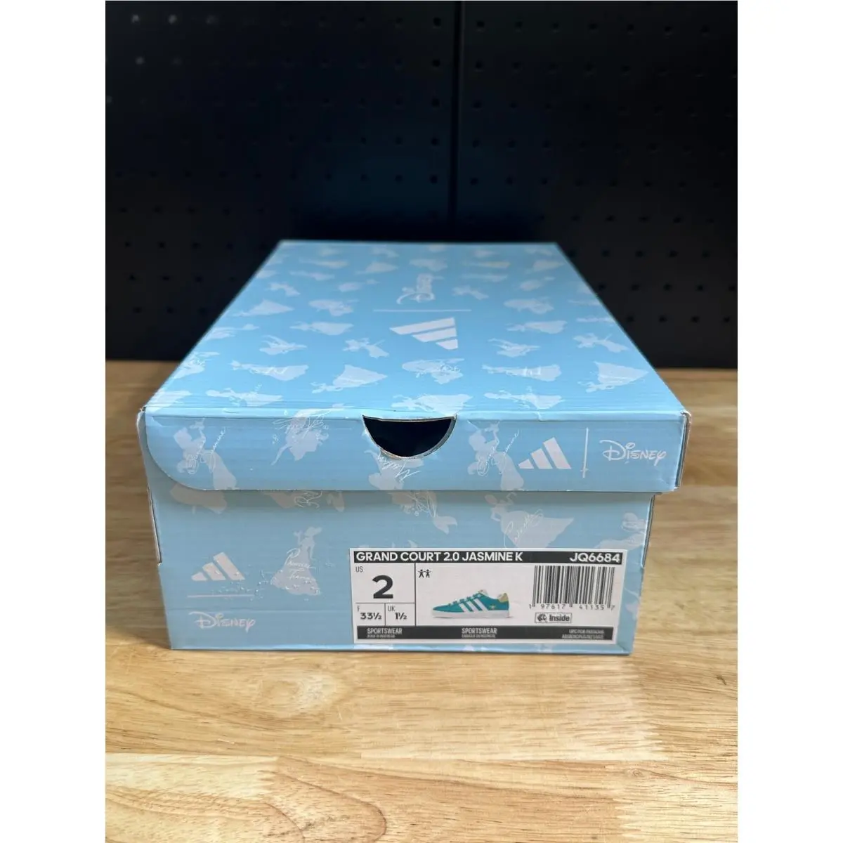 Disney Princess Jasmine Adidas X Grand Court 2.0 Sneaker Girls Size 2