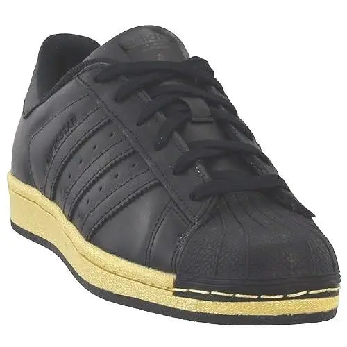 Adidas Superstar Low Unisex Men Size 5.5 = Women Size 7 Shoes Black/glod/blk - BLACK/GLOD - U38 - BB8134
