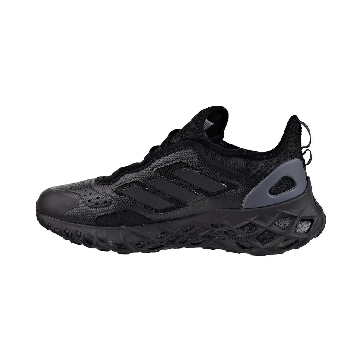 Size 4 M - Adidas Web Boost Running Shoe Black/black Blue Metallic/grey HQ4210