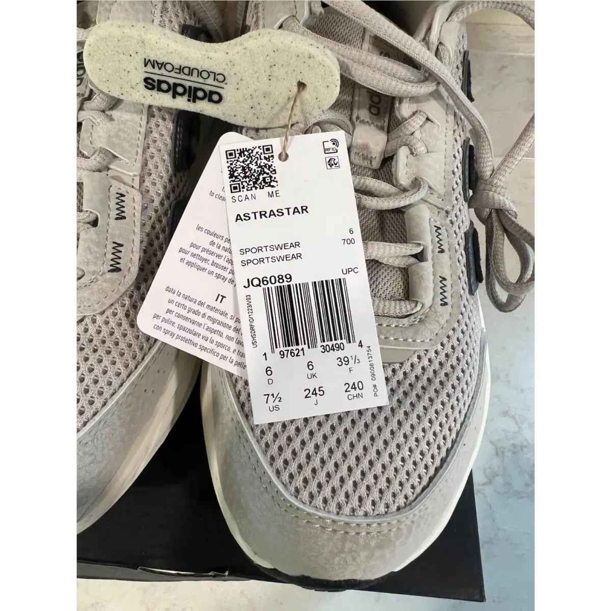 Adidas shoes - adidas Astrastar - Astrastar - JQ6089 - Gray (UPC: 0197621304904) 4