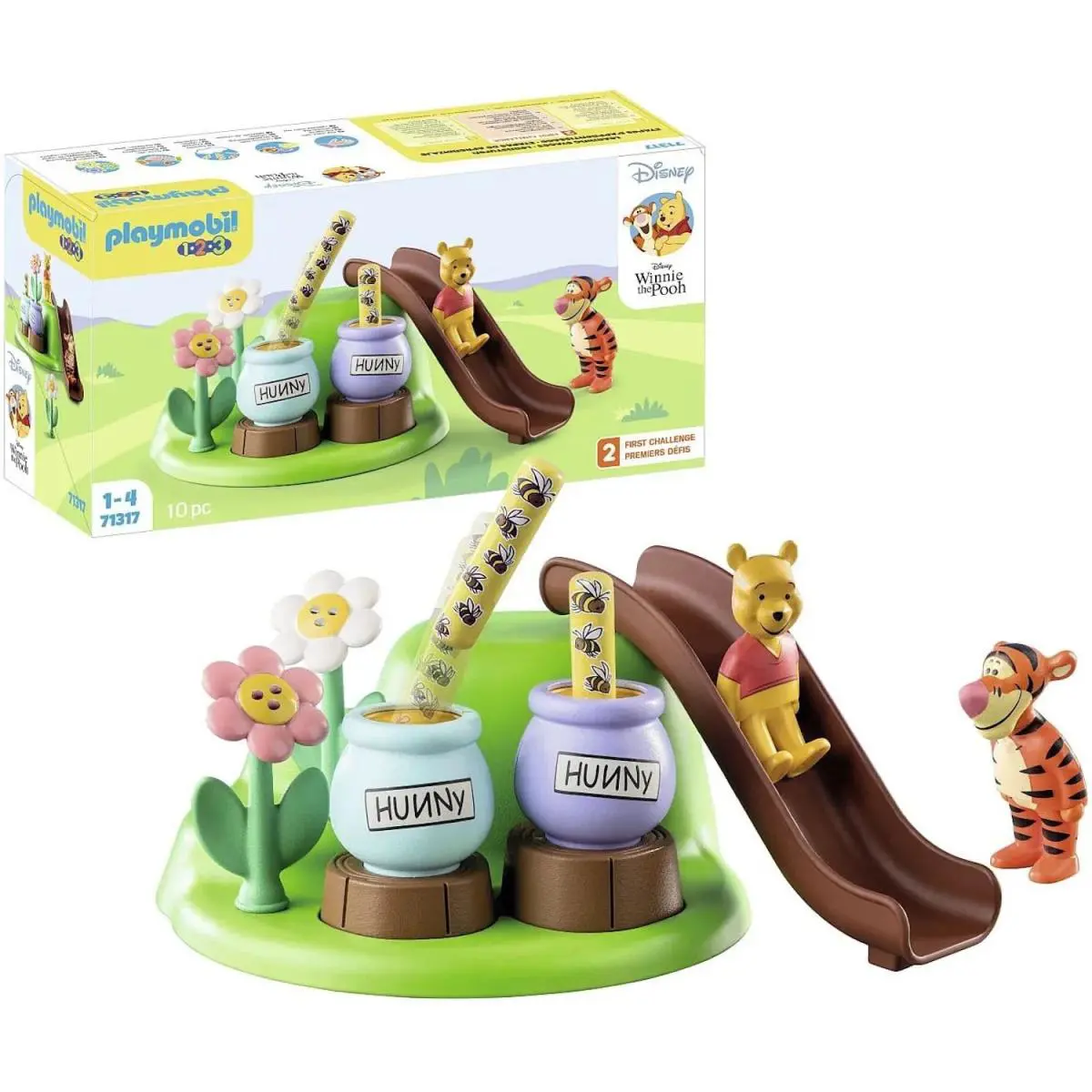 Playmobil: 1.2.3 Disney: Winnie`s Tigger`s Bee Garden - 10 Piece Playset