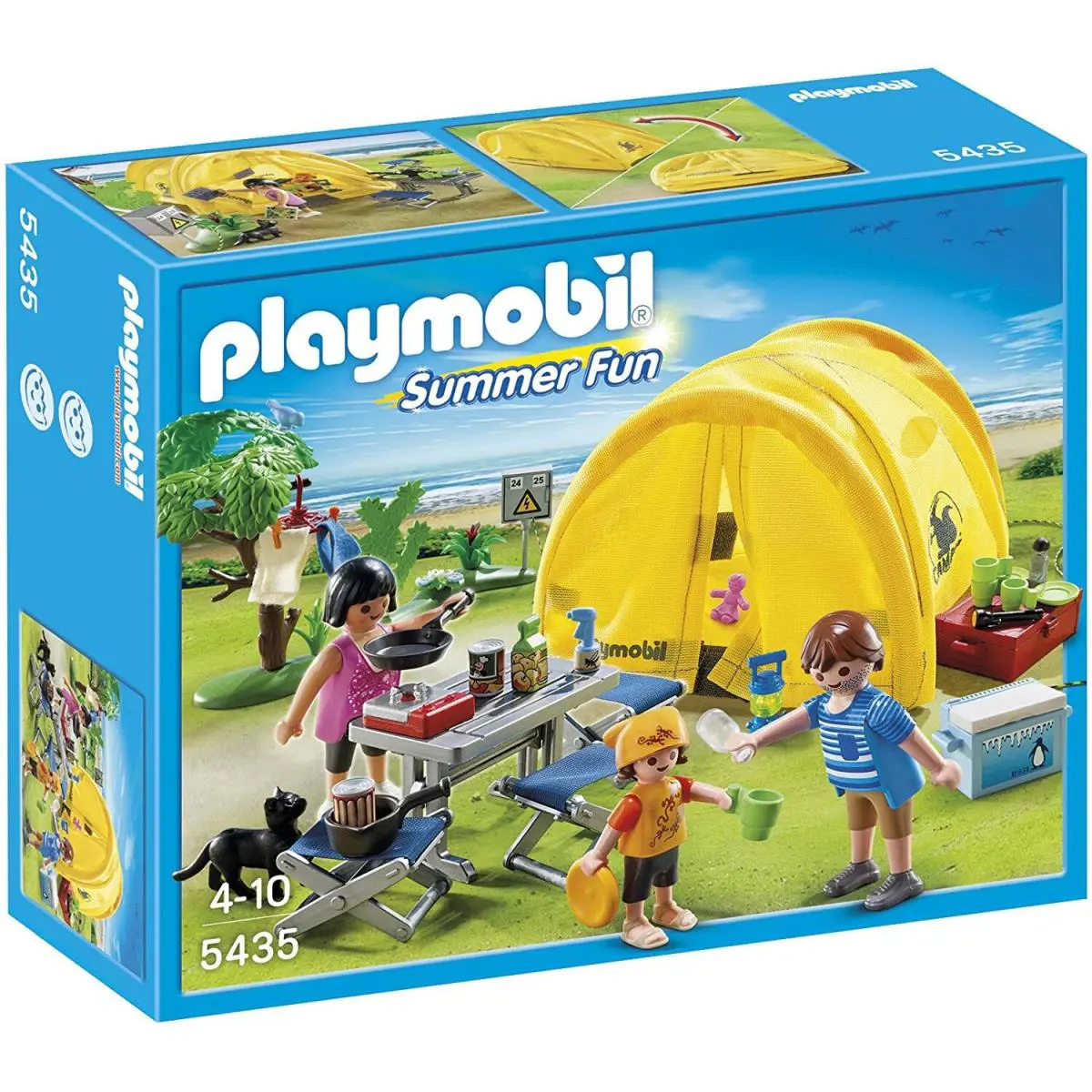 Playmobil 5435 Family Camping Trip Summer Fun Yelow Tent with Figures Camp