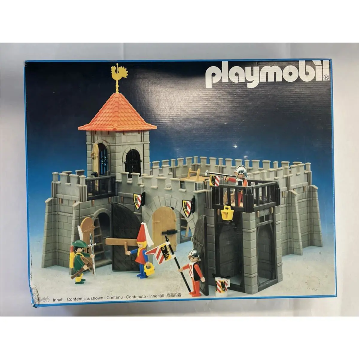Playmobil 3446 Small Medieval Castle - Mib - 1985 Complete Never Assembled
