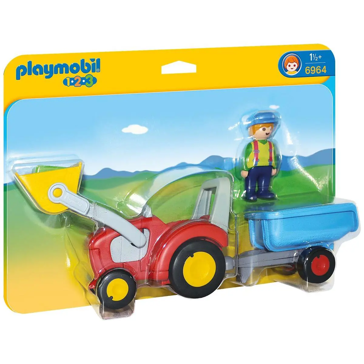 Playmobil 1.2.3 Tractor with Trailer Set 6964