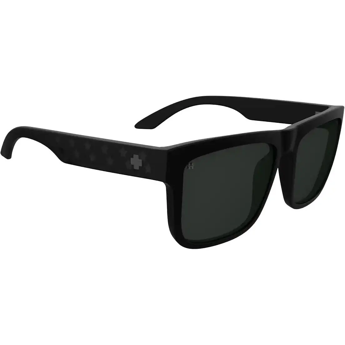 Spy Discord Sunglasses - Matte Black Gloss Flag / Happy Grey Green