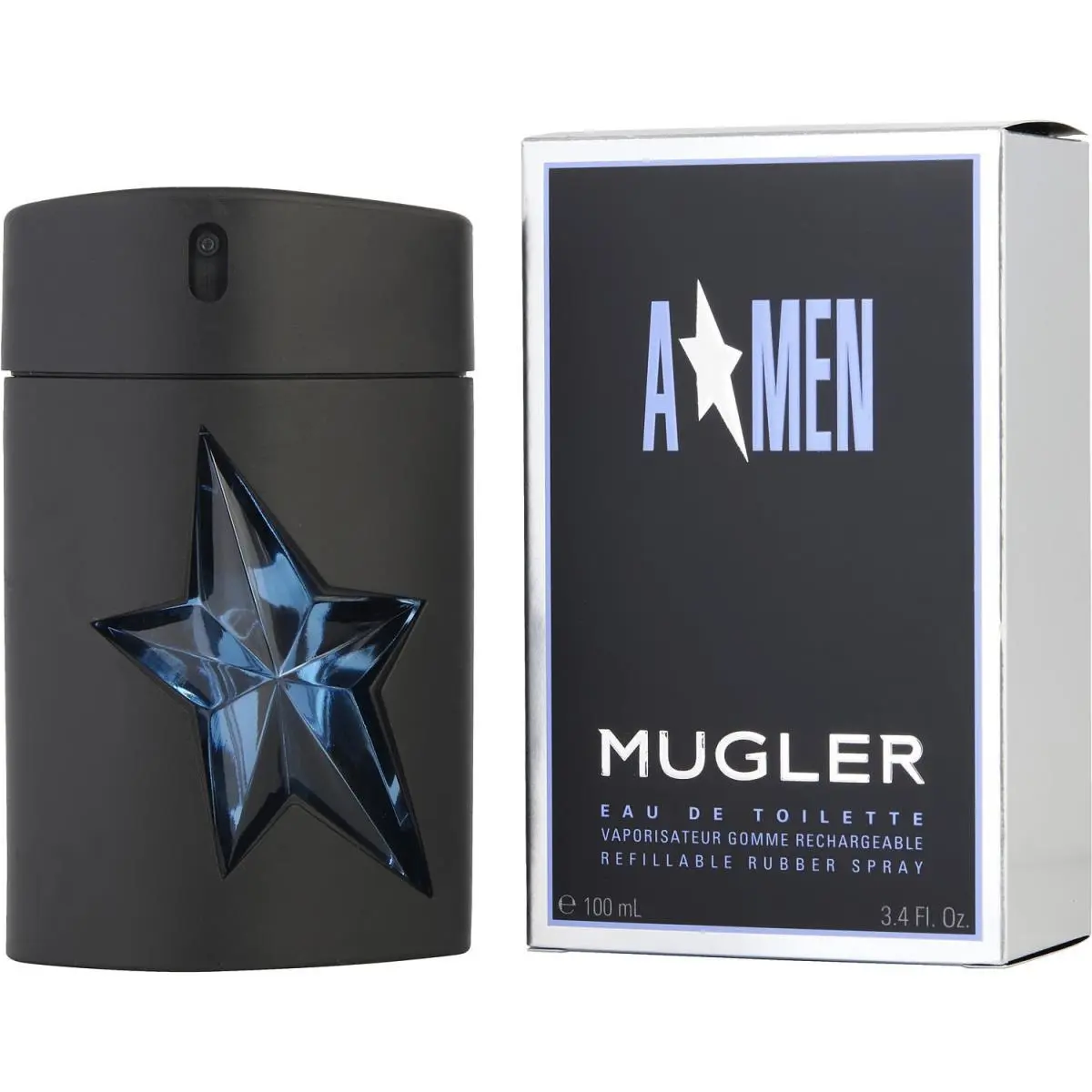 Thierry Mugler A Men`s Edt Spray Rechargeable Refillable For Men 3.3 oz / 100 ml