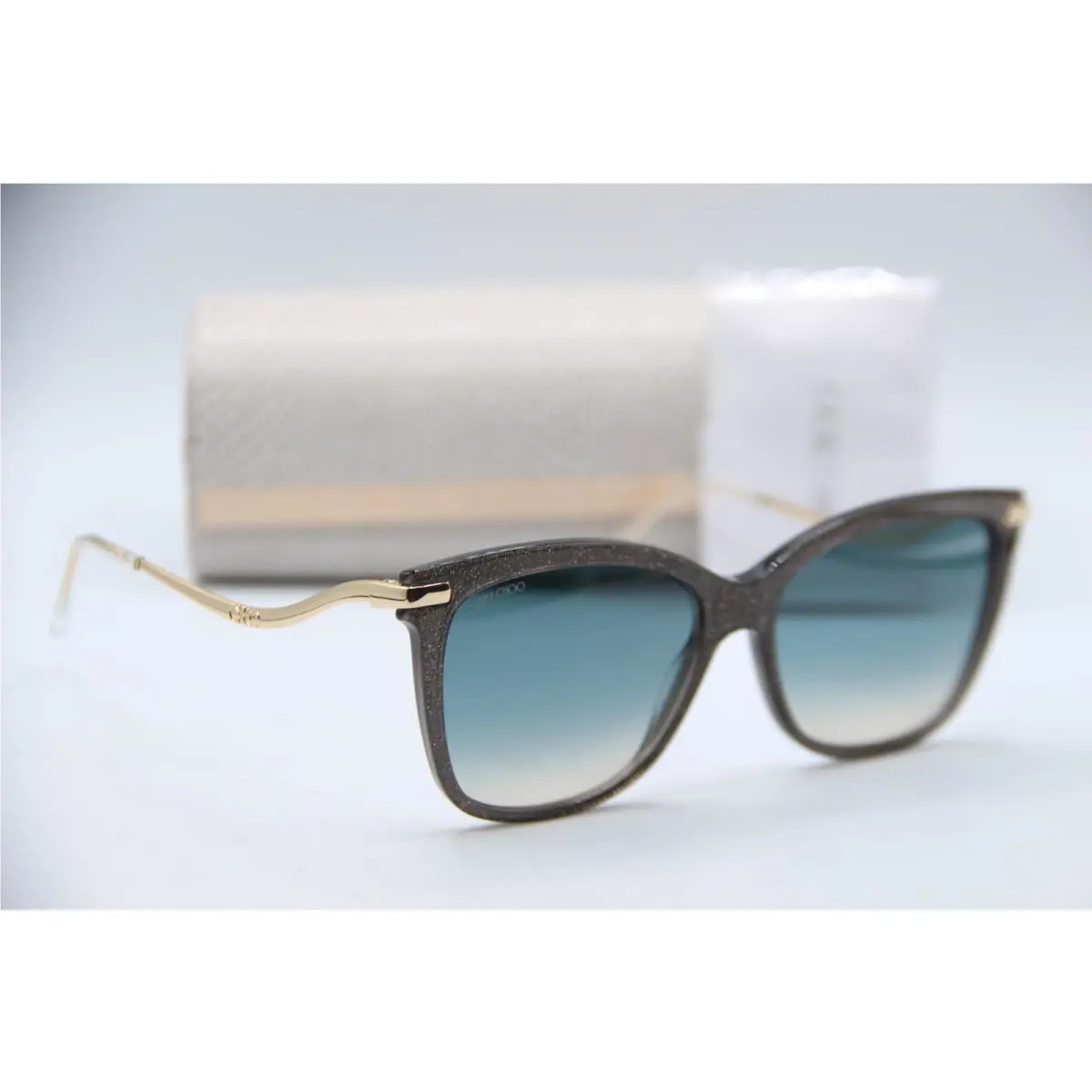 Jimmy Choo Steff/s P4GI4 Glitter Gradient Frame Sunglasses 55-16