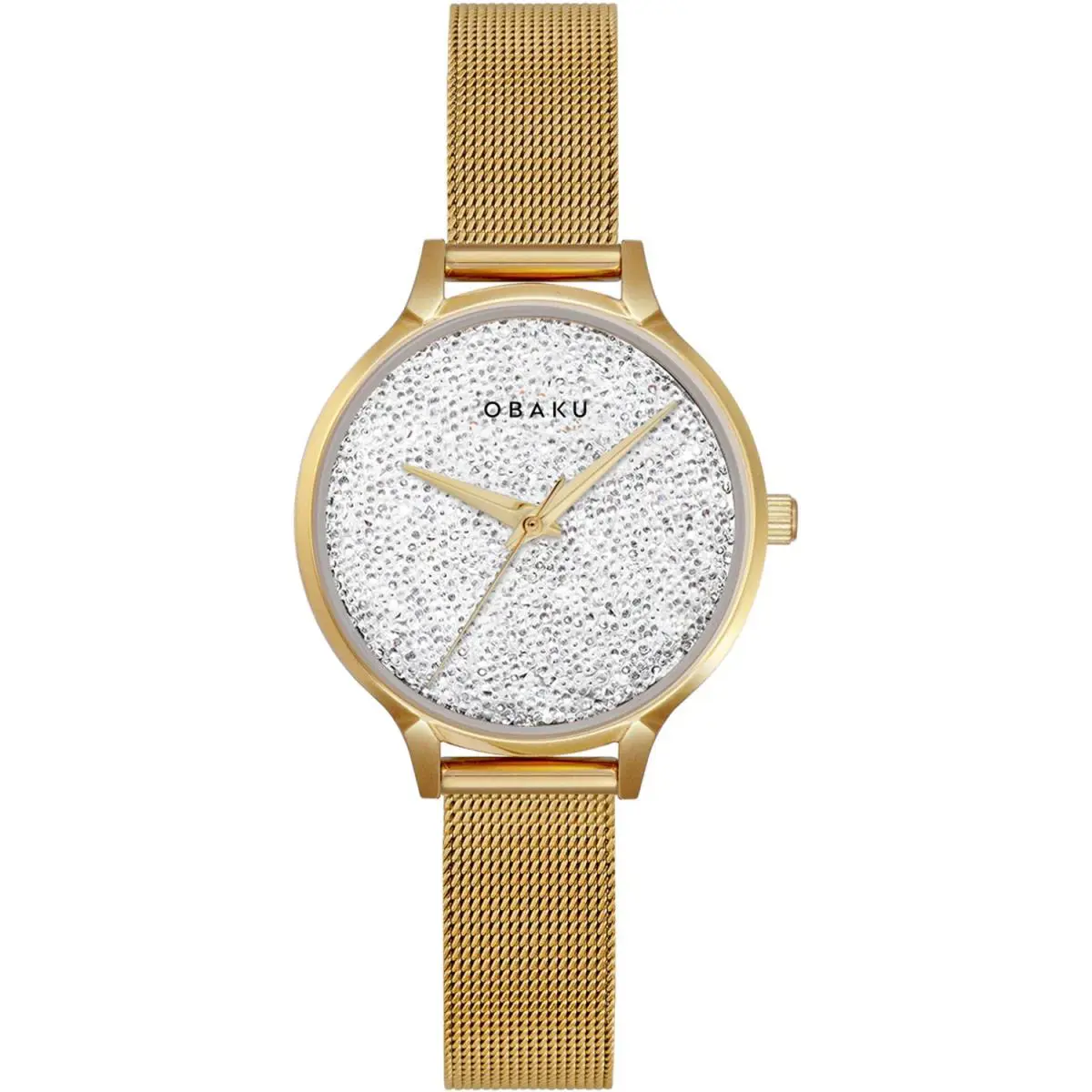Women`s Stjerner Silver Dial Watch - V238LXGWMG by Obaku