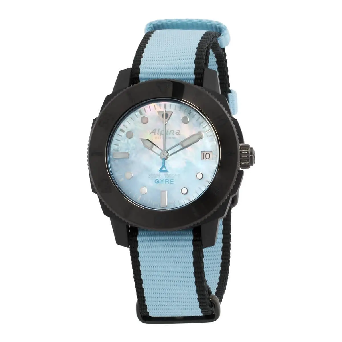 AL-525LMPLNB3VG6 Seastrong Diver Gyre Blue Mop Dial 36 mm Women`s Watch by Alpina