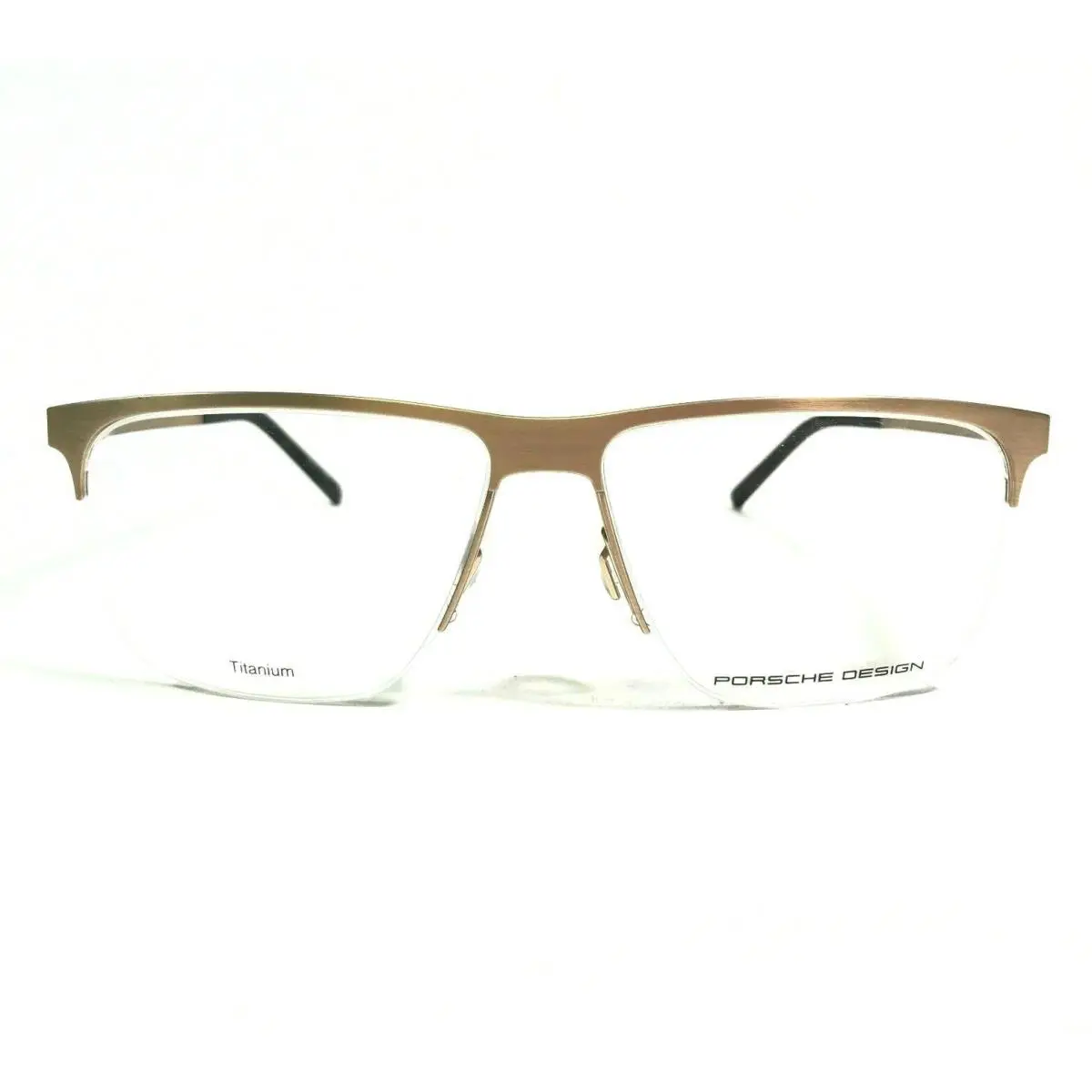 Porsche Design Eyeglasses Frames P8324 B Gold Square Half Rim 57-14-145