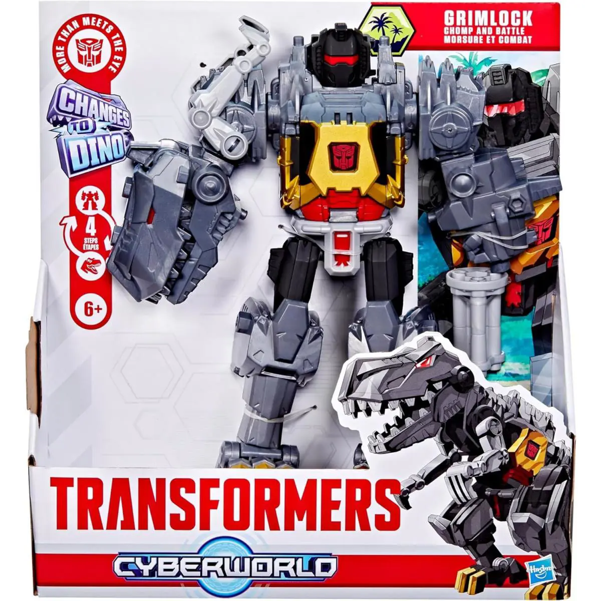 Transformers Cyberworld Chomp Battle Grimlock 9 Action Figure