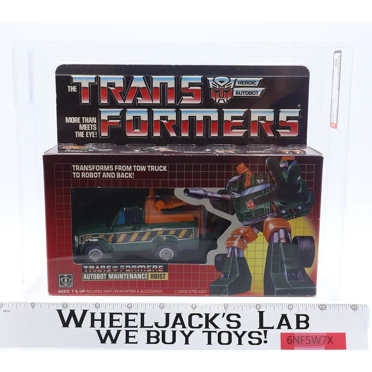 Hoist Afa Graded 80 80/80/90 G1 Transformers Hasbro Tape No Color Break