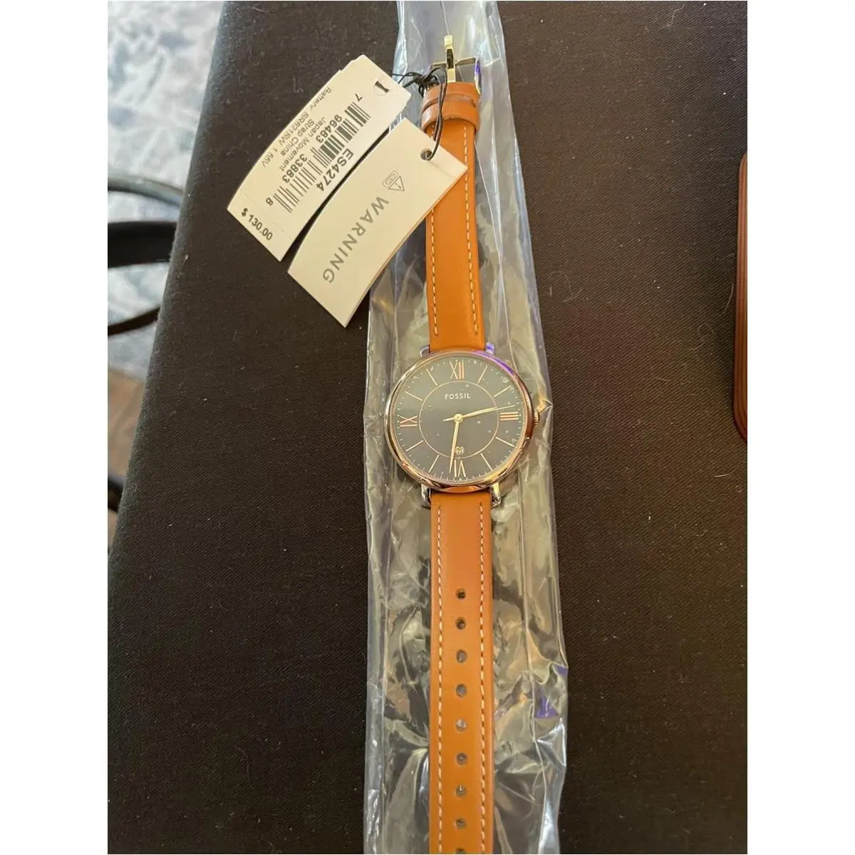 Fossil Women`s Two-tone Stainless Steel Watch Brown/navy ES4274 IN T