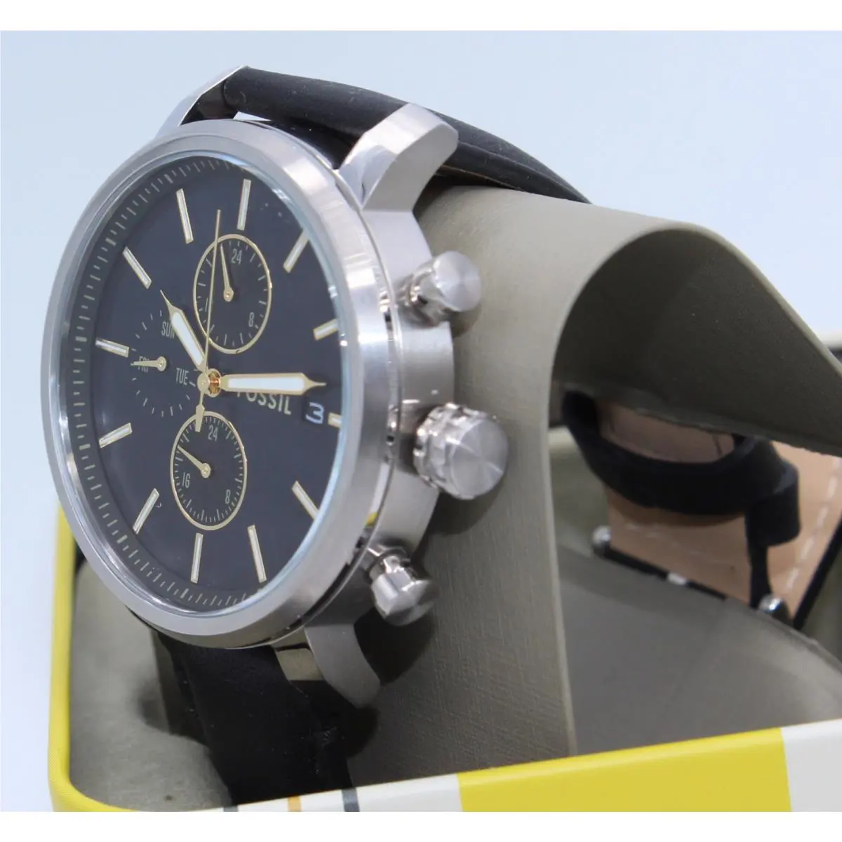 Rhett Blue Rhett Chronograph Silver Navy Blue Black Men`s BQ2933 Watch by Fossil ...