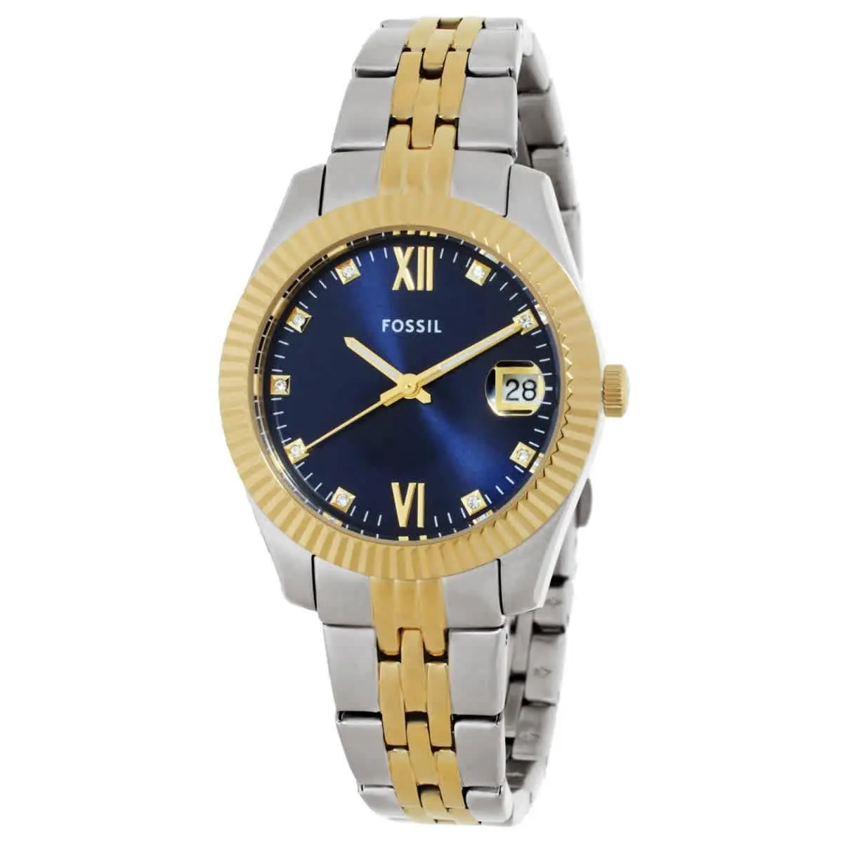 Scarlette Quartz Crystal Blue Dial Ladies Watch ES5443 by Fossil