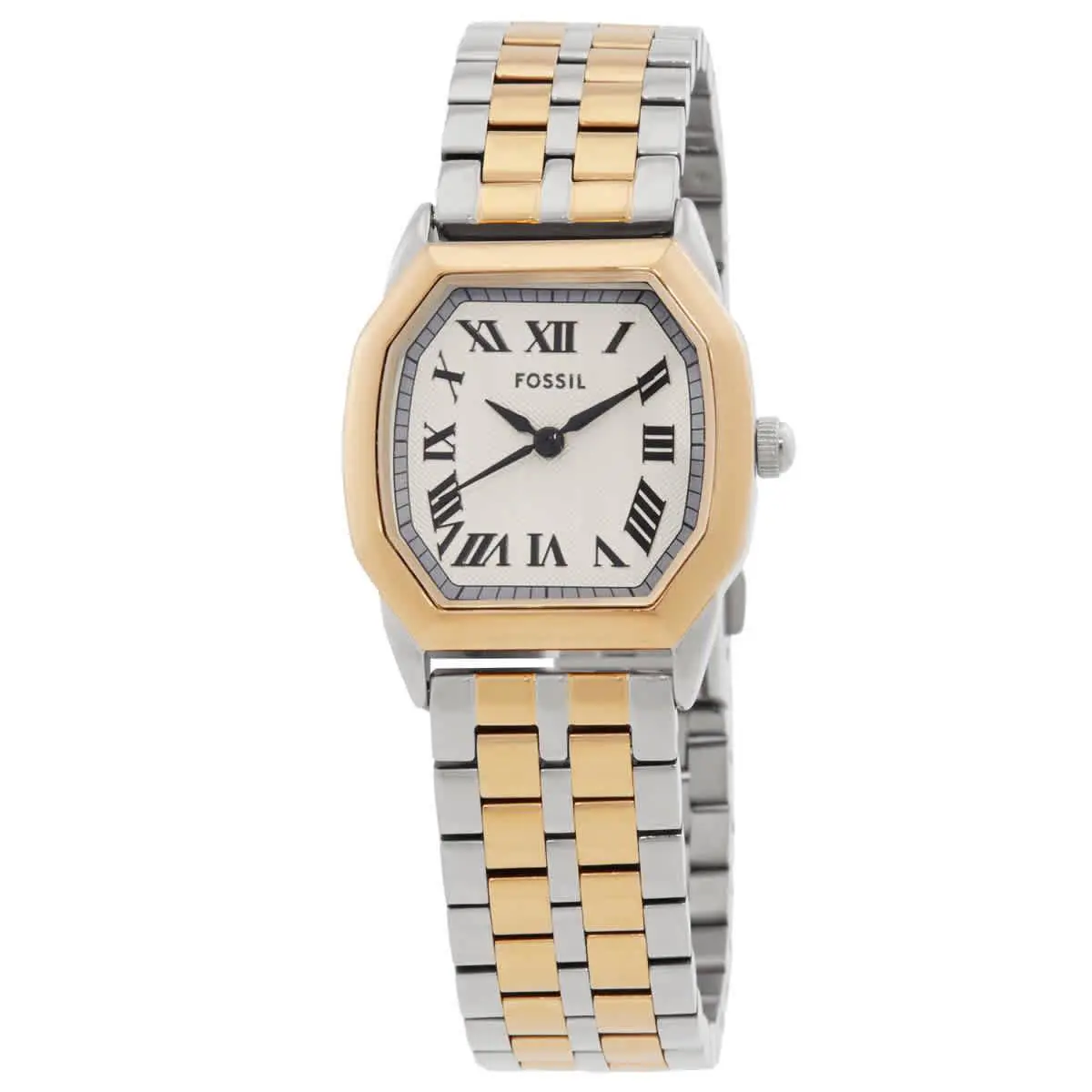 Fossil Harlow Quartz White Dial Ladies Watch ES5362 - White, Dial: White, Band: Two-tone (Silver-tone and Yellow Gold-tone)