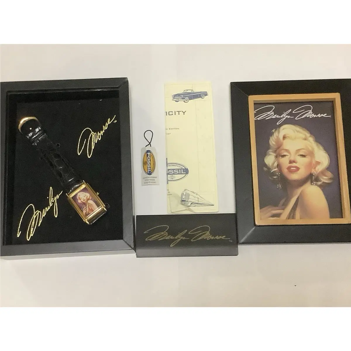 Marilyn Monroe Fossil Watch Usps Stamp Design LE Cib Framed Photo Box Coa