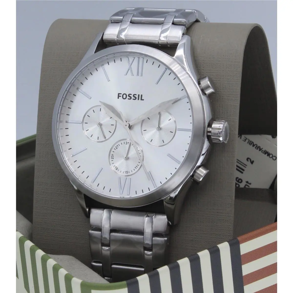 Fossil Fenmore Chronograph Multifunction Silver Men`s BQ2810 Watch