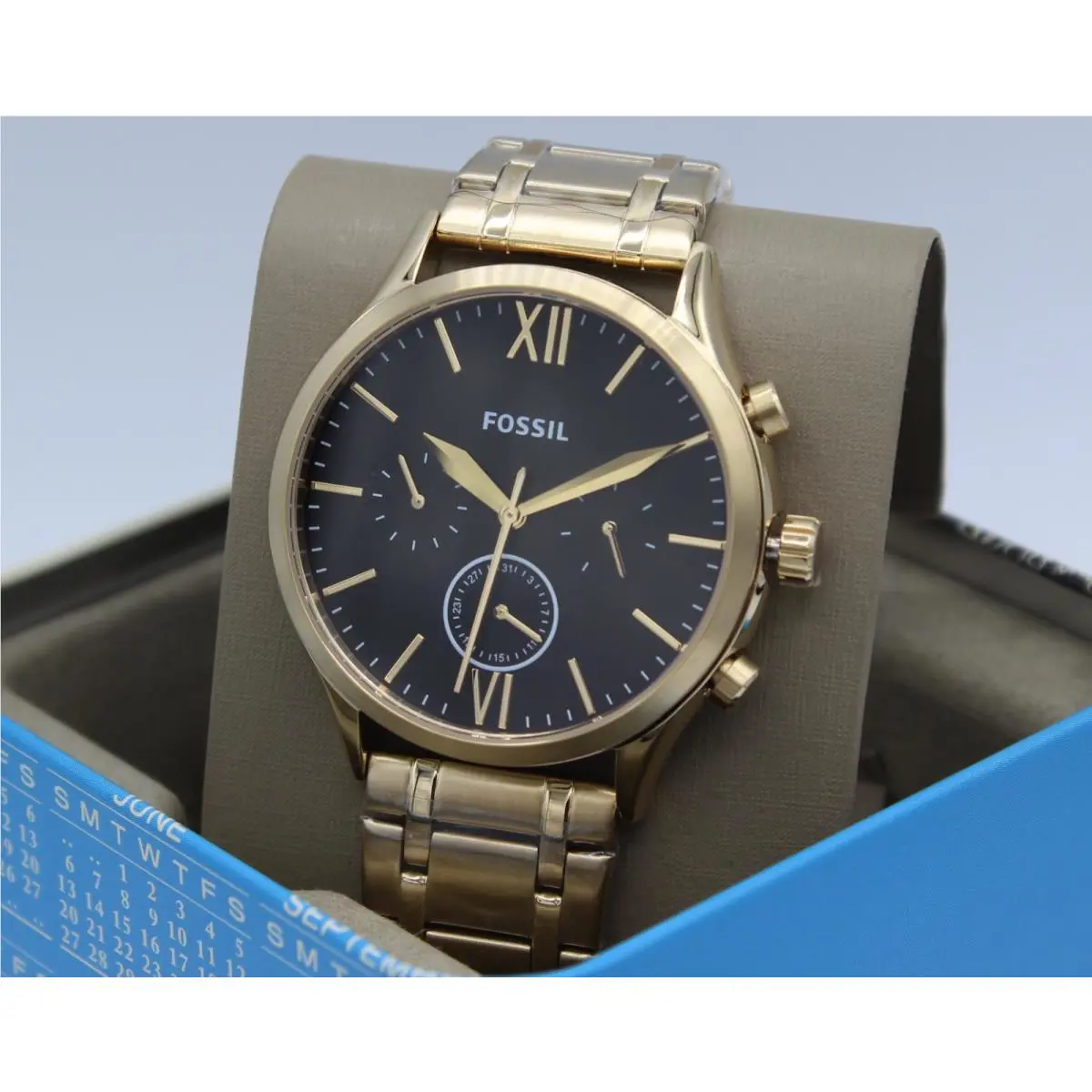 Fossil Fenmore Midsize Chronograph Gold Black BQ2366 Men`s Watch