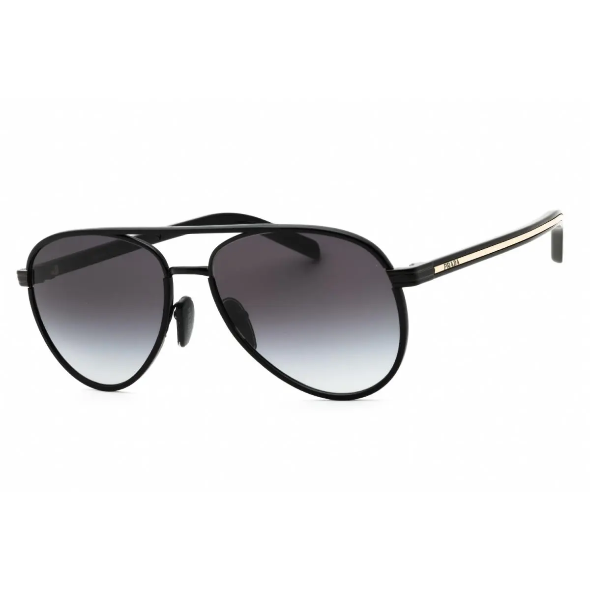 Prada PR B57S AAV90A Sunglasses Black Frame Grey Gradient Lenses 56mm