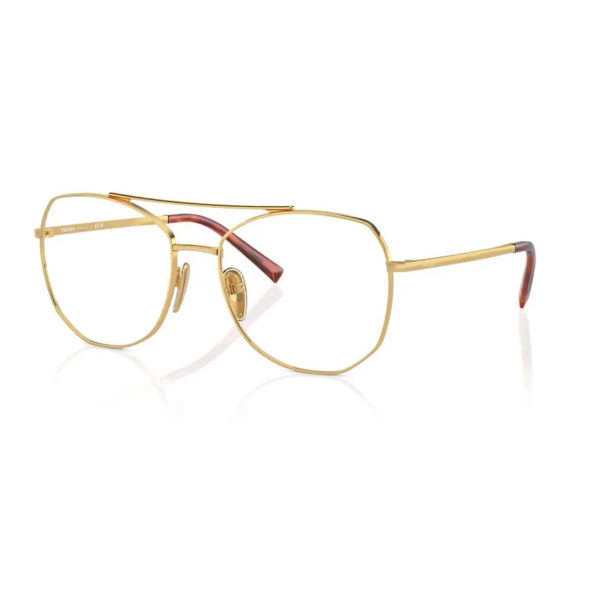 Prada Eyeglasses PRA58V 5AK1O1 54 Gold Optical Unisex Frame