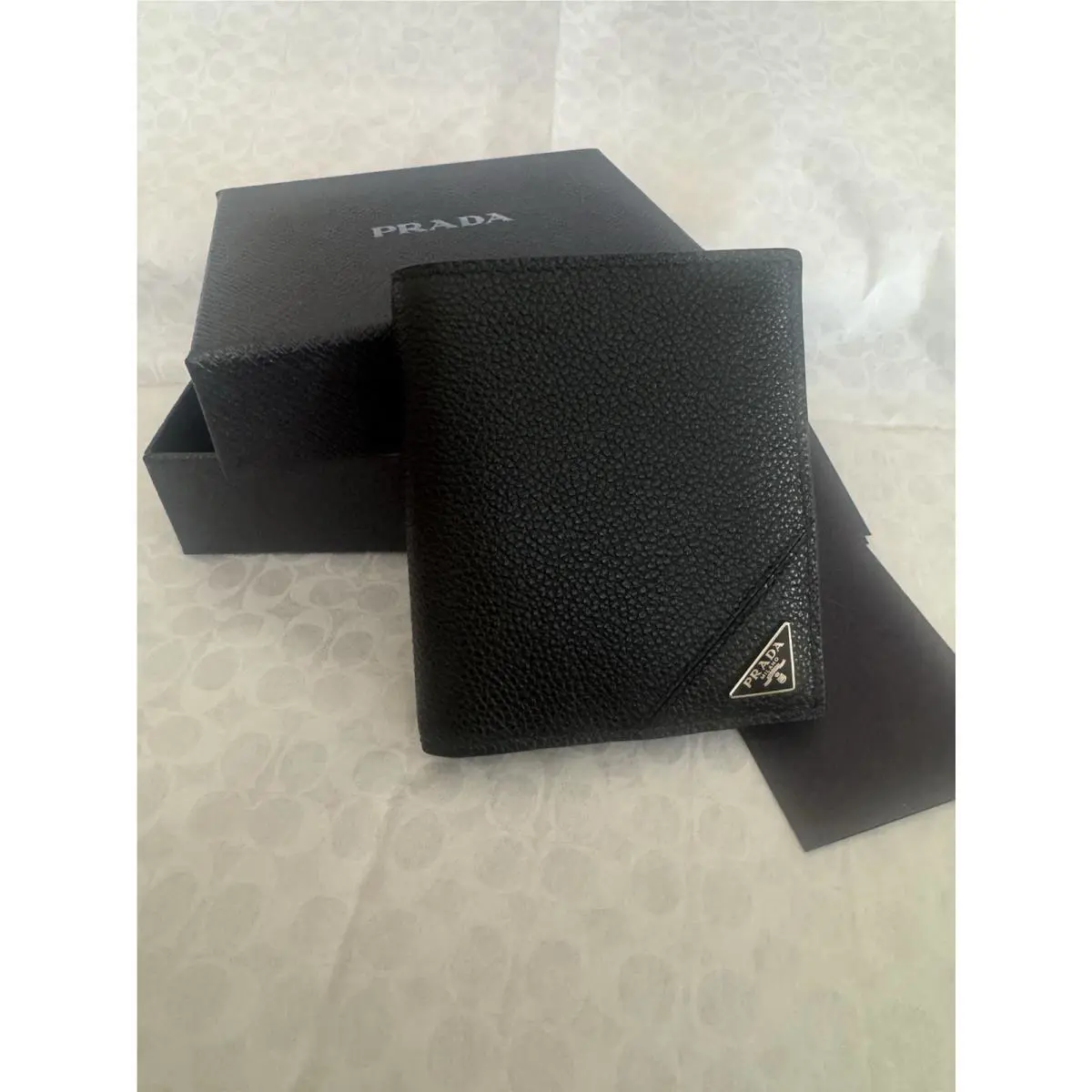Prada Saffiano Bi-fold Mens Wallet Black