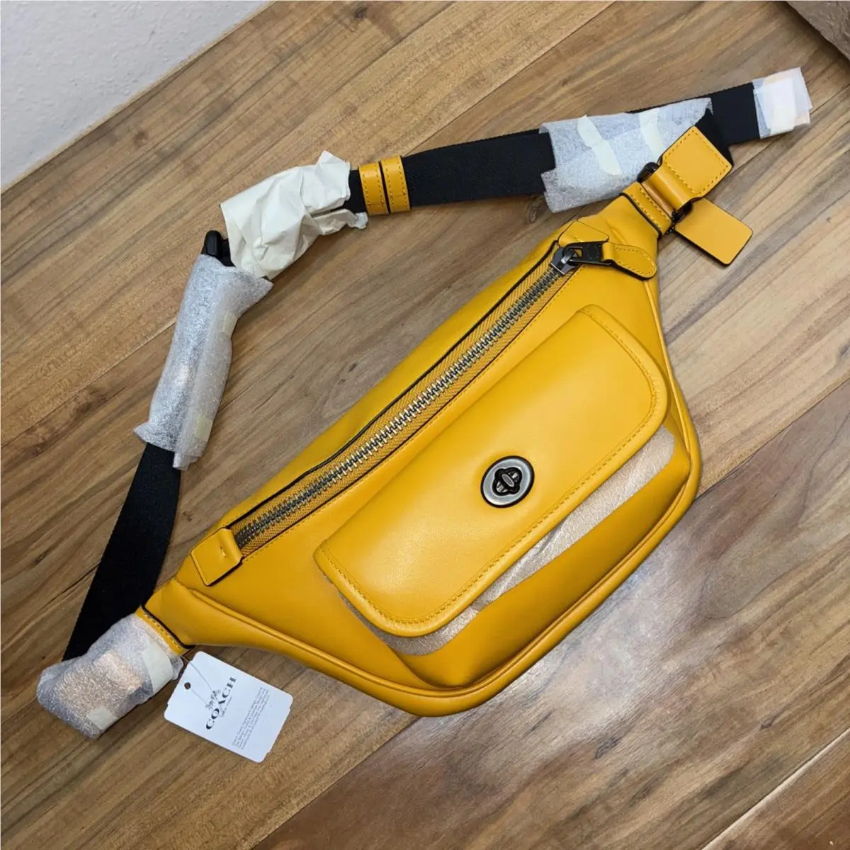 Coach Heritage Belt Bag Body Bag Waist Bag Crossbody C1277 Mustard Yellow