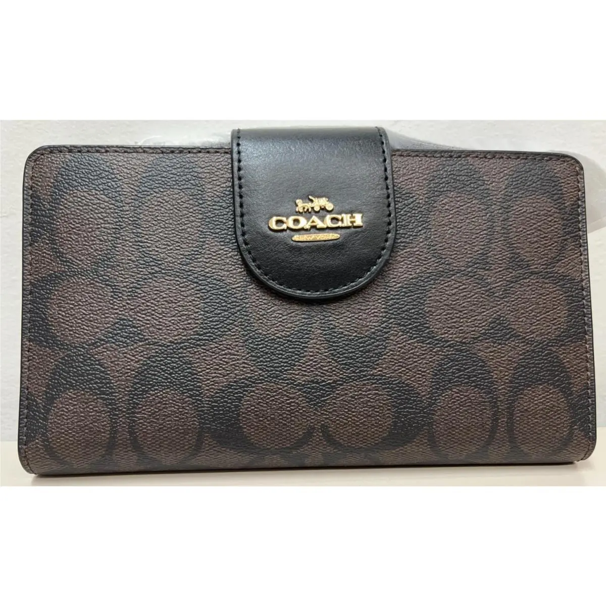 Coach Tech Phone Wallet In Colorblock Signature Canvas