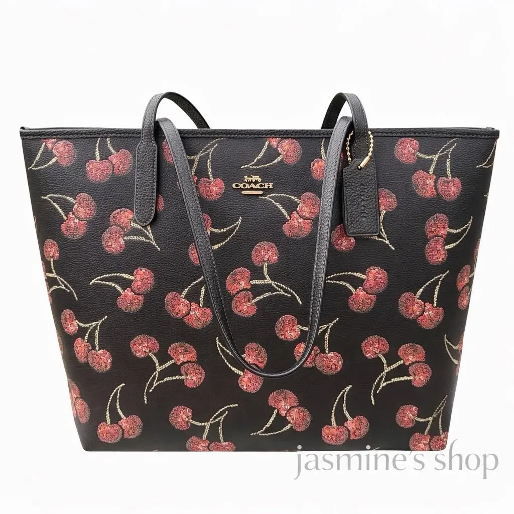 City Tote Bag with Cherry Print CCZ18 by Coach