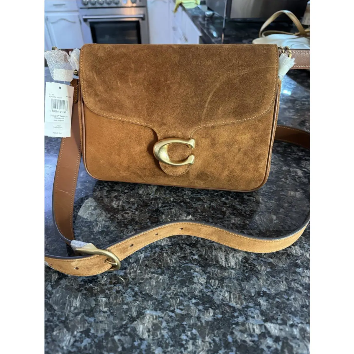 Coach Soft Tabby Shoulder Bag Suede Leather Purse Crossover