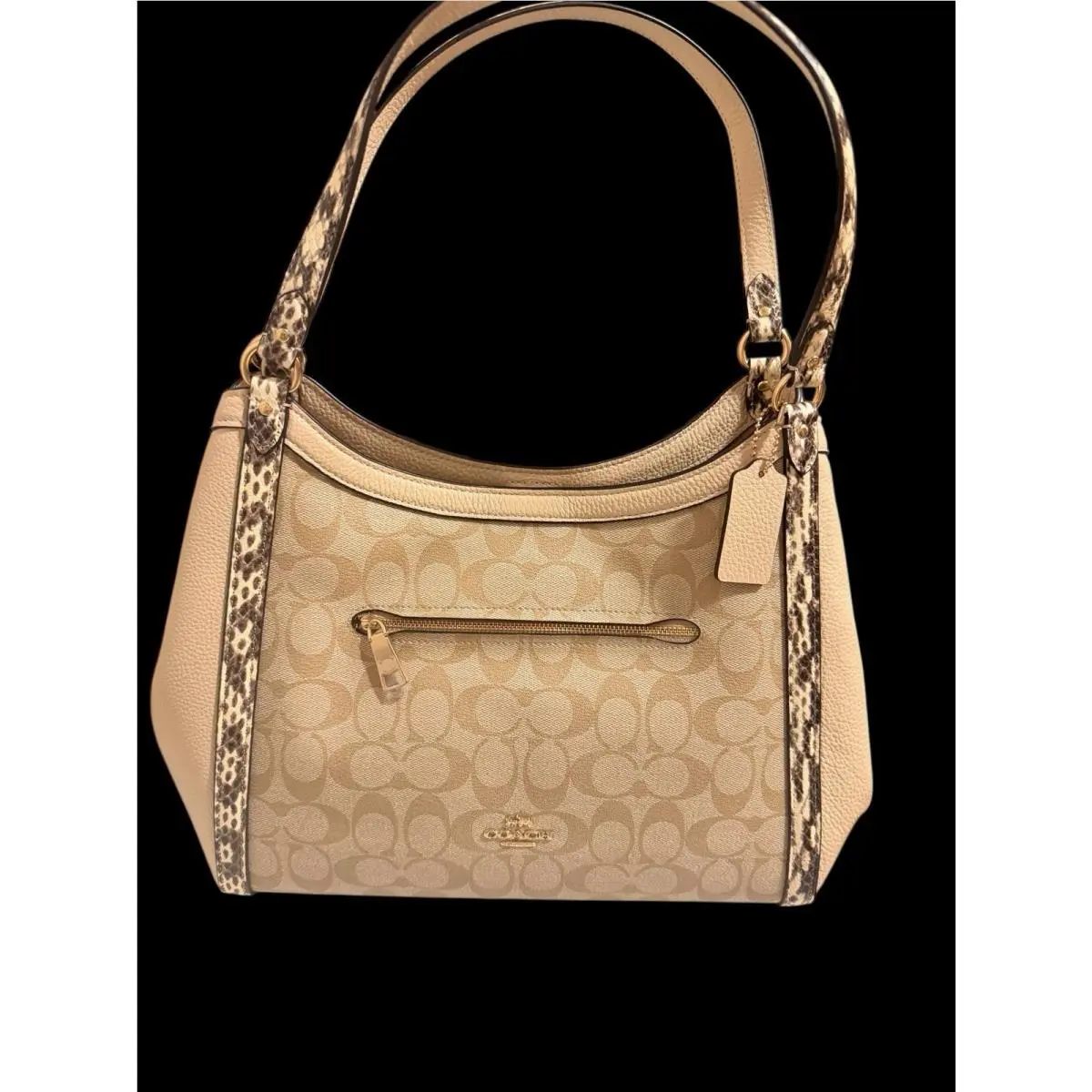 Coach Kristy Shoulder Bag In Colorblock Signature Canvas - Brown/ivory