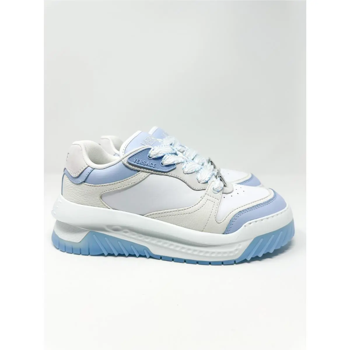 Versace Men`s Odissea Sneakers Blue/white 8 US / 41 EU