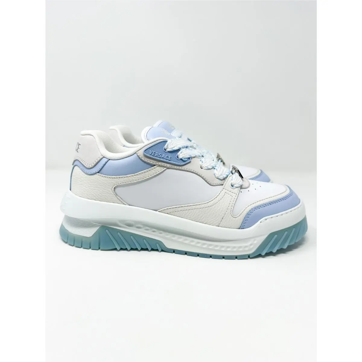 Versace Men`s Odissea Sneakers Blue/white 10.5 US / 43.5 EU