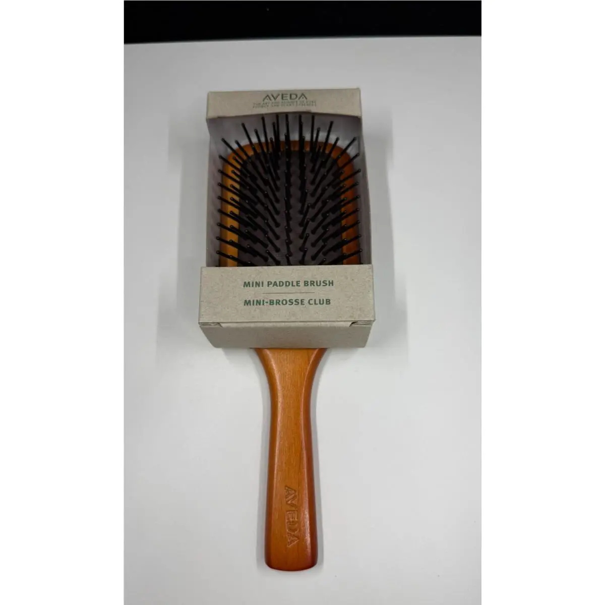 Aveda Wooden Mini Paddle Brush Scalp Massaging Detangling Comb