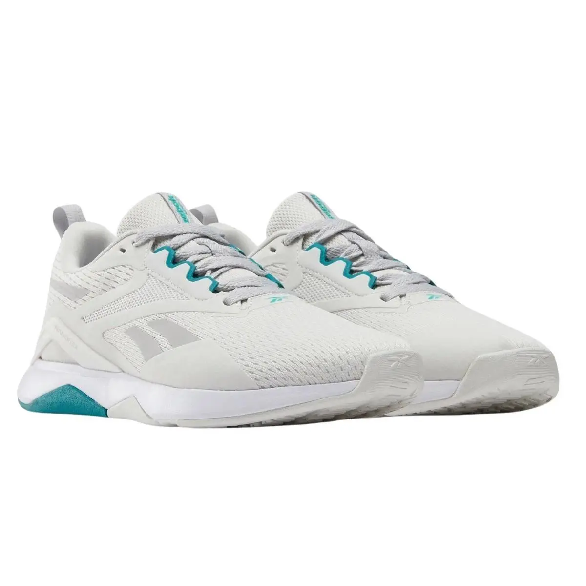 100211847 Womens Reebok Nanoflex TR 2 - Barely Grey/Team Teal/Footwear White