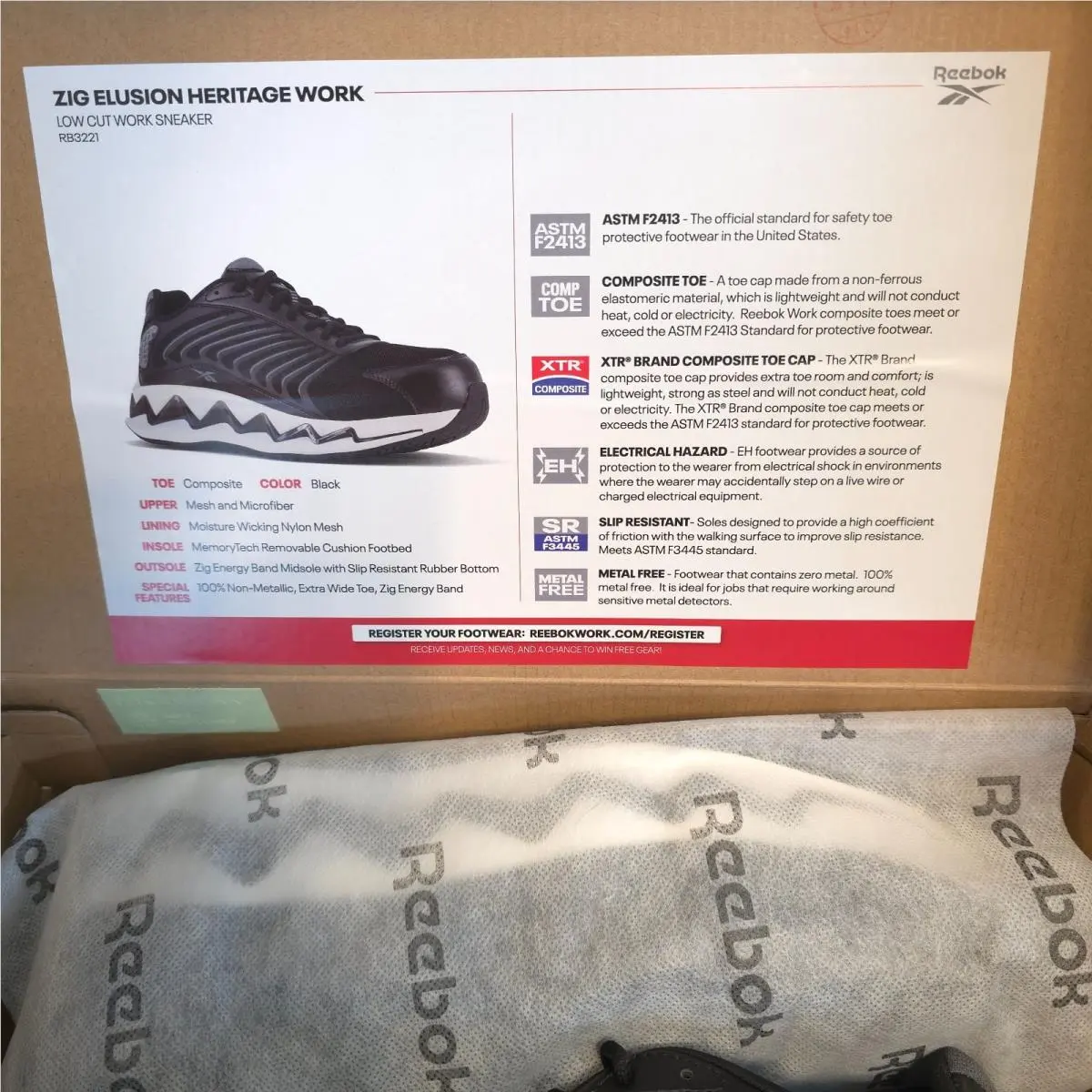 Reebok shoes - Zig Elusion Heritage Work - Zig Elusion Heritage Work - RB3221 - Black (UPC: 690774615458) 0