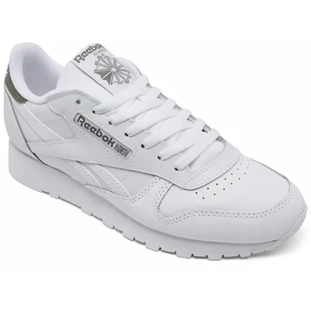 Reebok Unisex Classic Leather Casual Sneakers Color White Size Men 9 Women 10.5