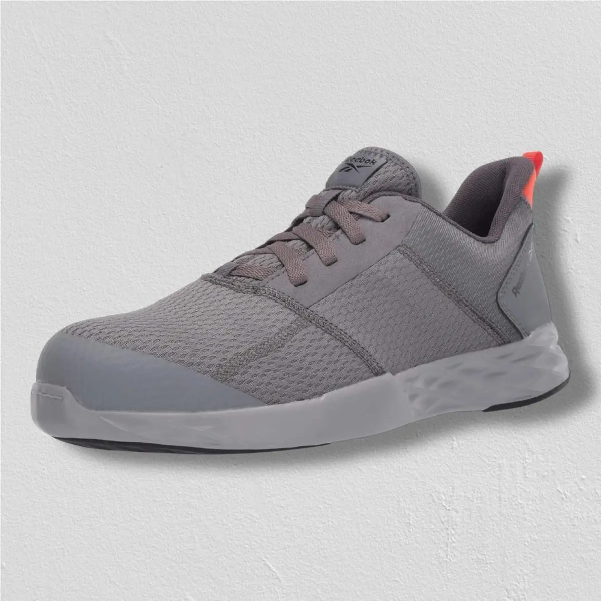 Reebok Work Astroride Strike Work Mens Gray Mesh Athletic Work Shoes Size 8.5 M - Gray